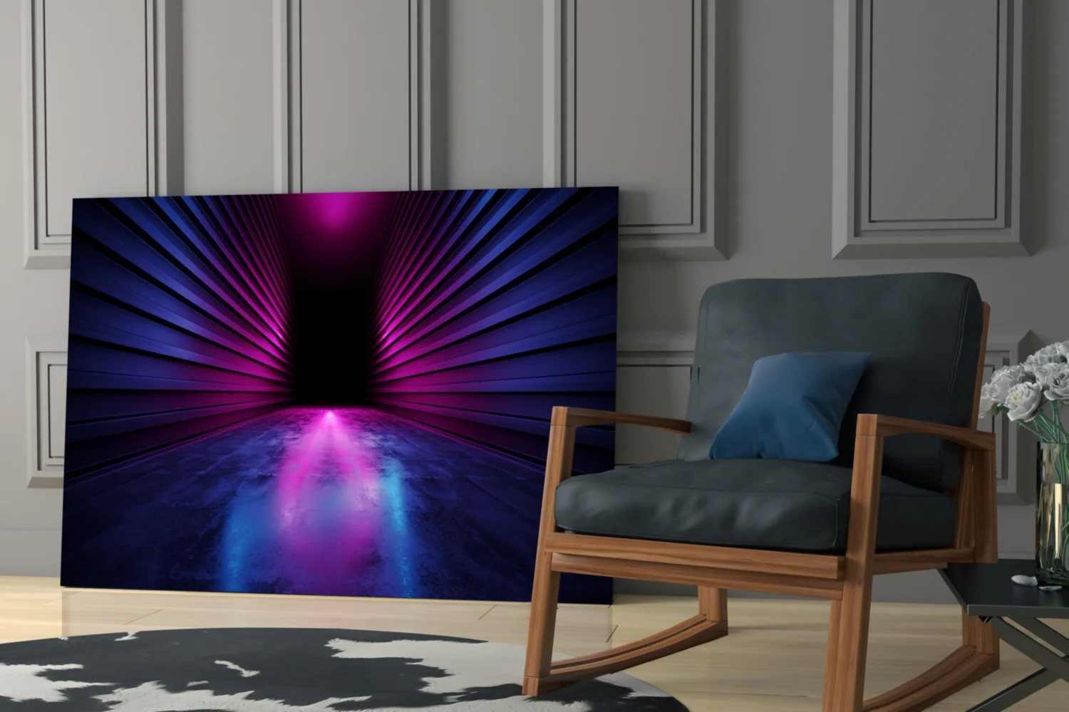 Neon Lights Glass Wall Art - Image 6