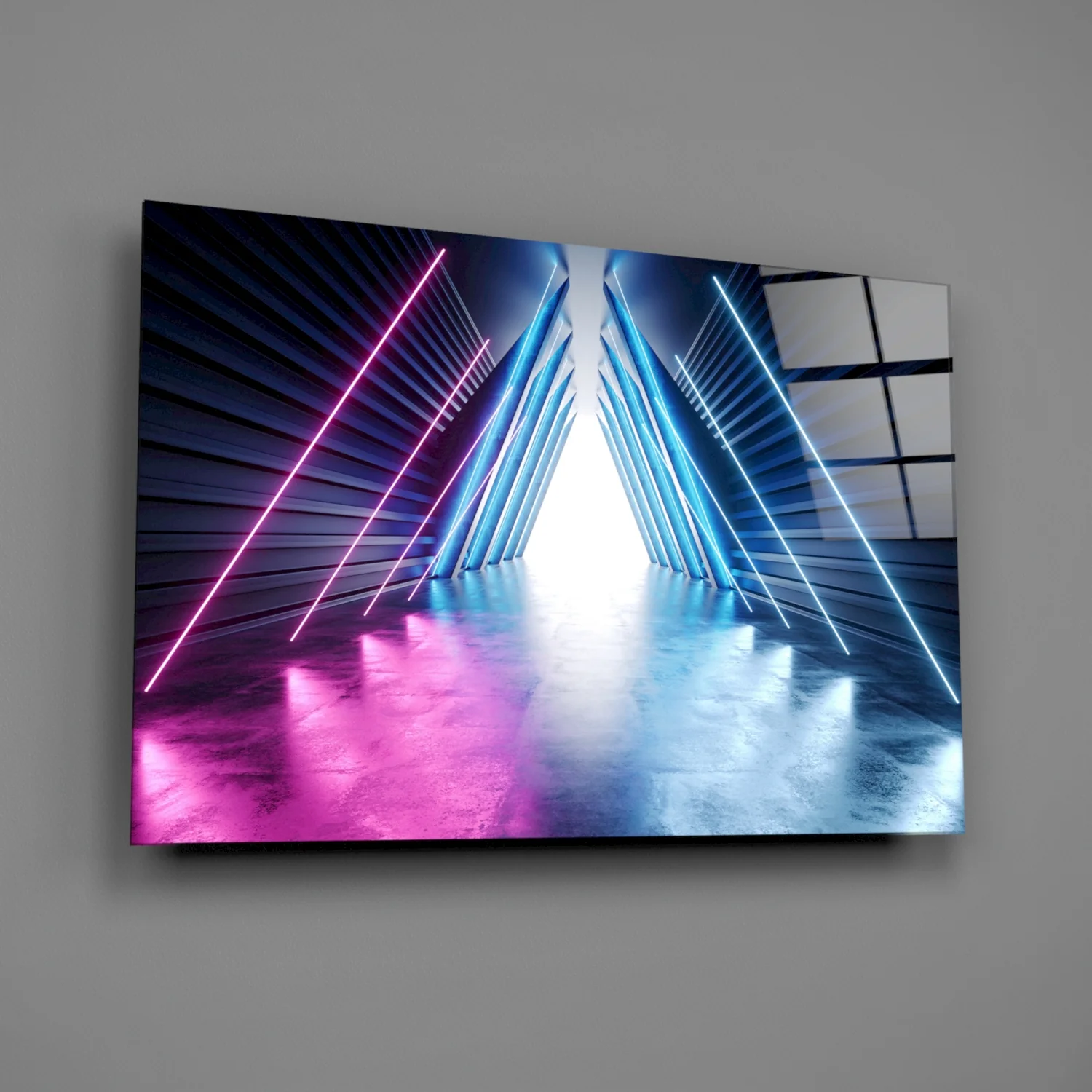 Neon Lights Glass Wall Art - Image 2