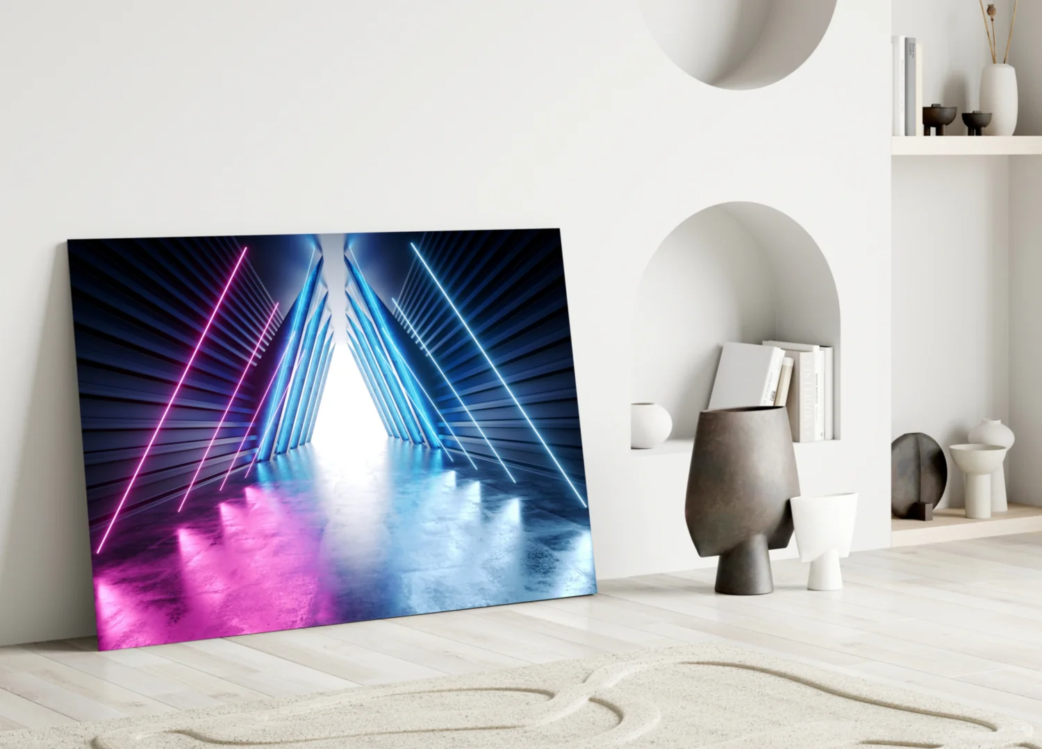 Neon Lights Glass Wall Art - Image 3