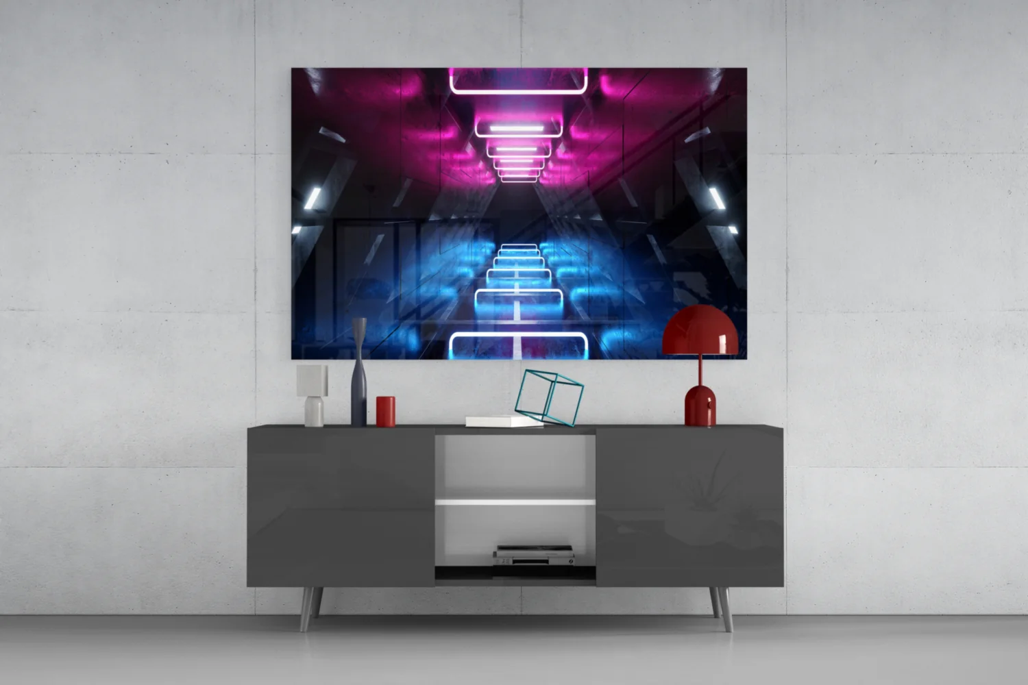 Neon Lights Glass Wall Art - Image 8