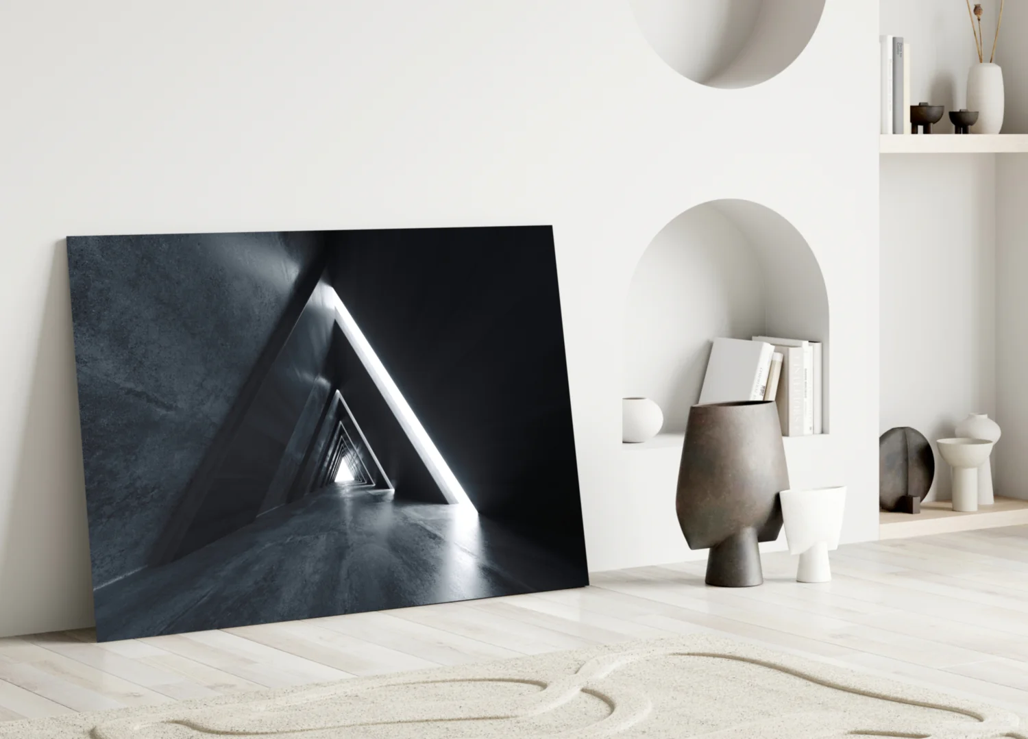 Geometric Structures Glass Wall Art - Image 3