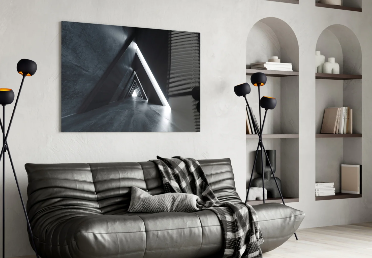 Geometric Structures Glass Wall Art - Image 4