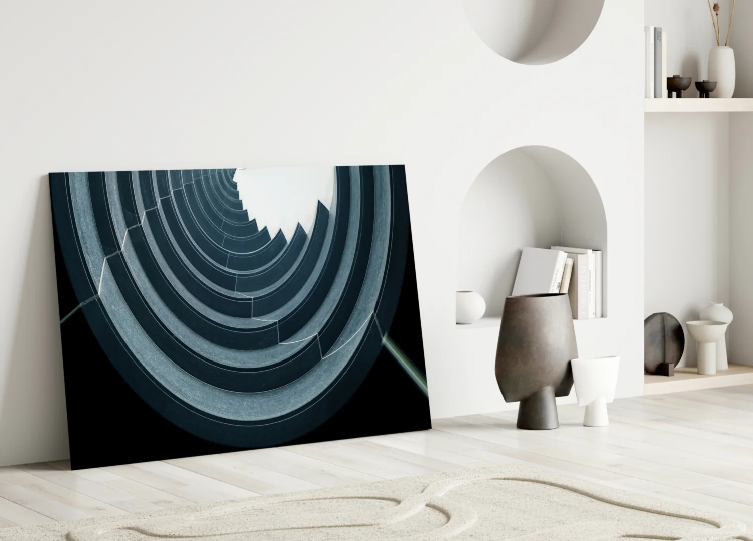 Geometric Structures Glass Wall Art - Image 3