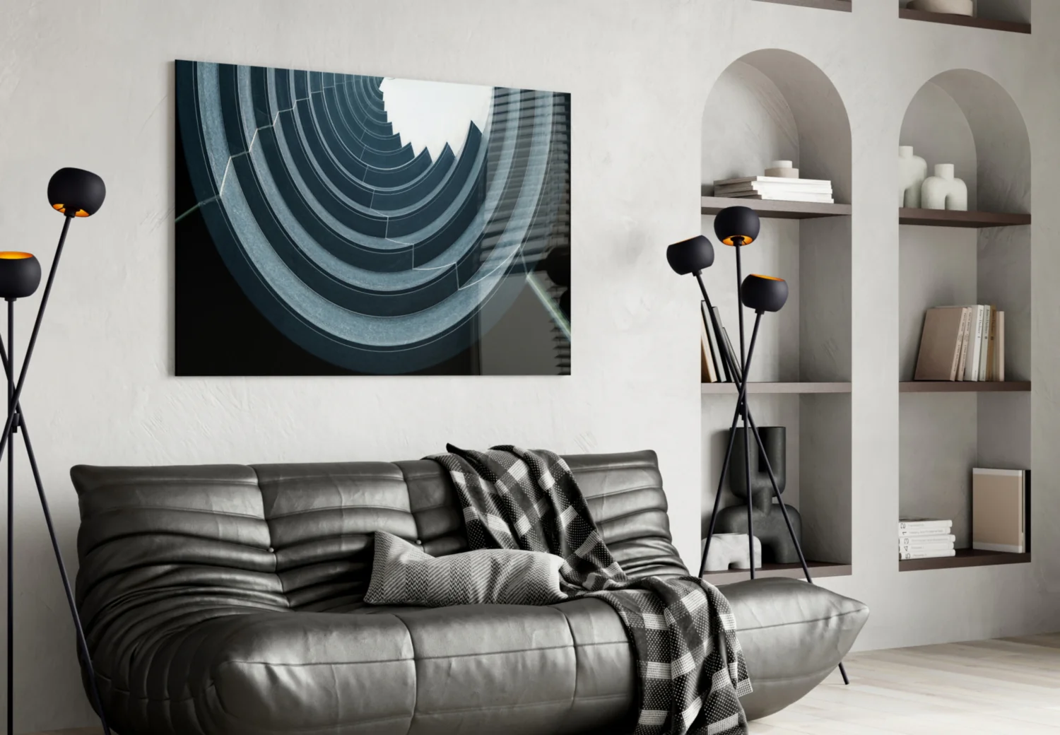 Geometric Structures Glass Wall Art - Image 4
