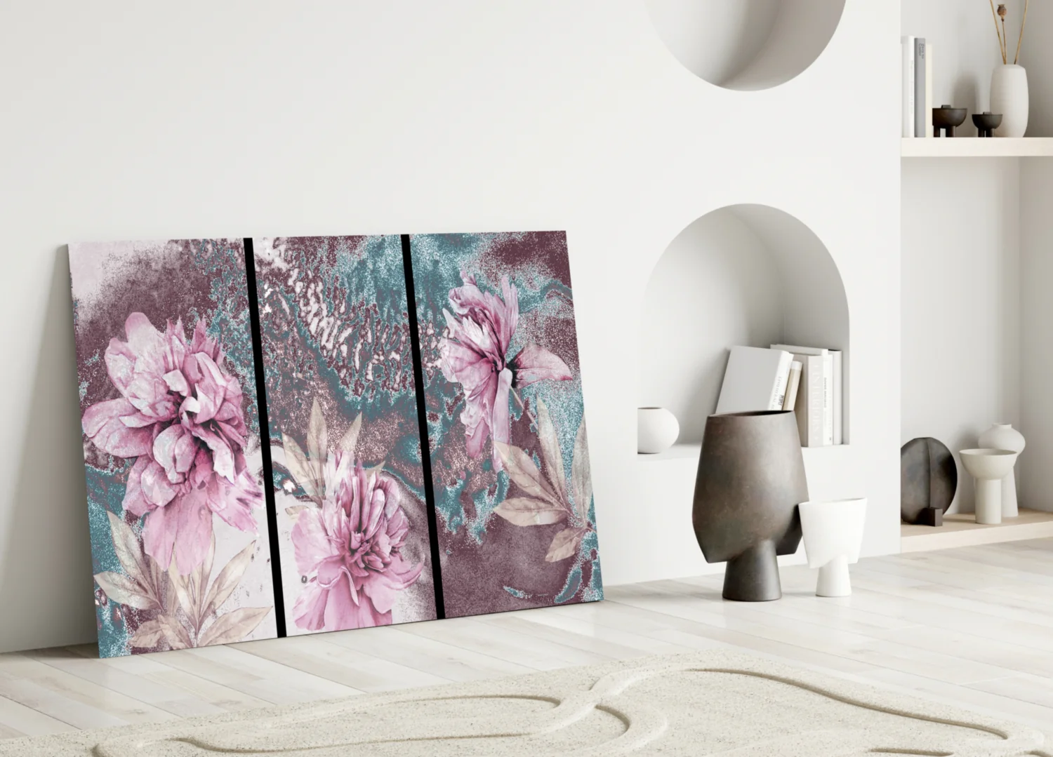 Flowers Glass Wall Art - Image 3