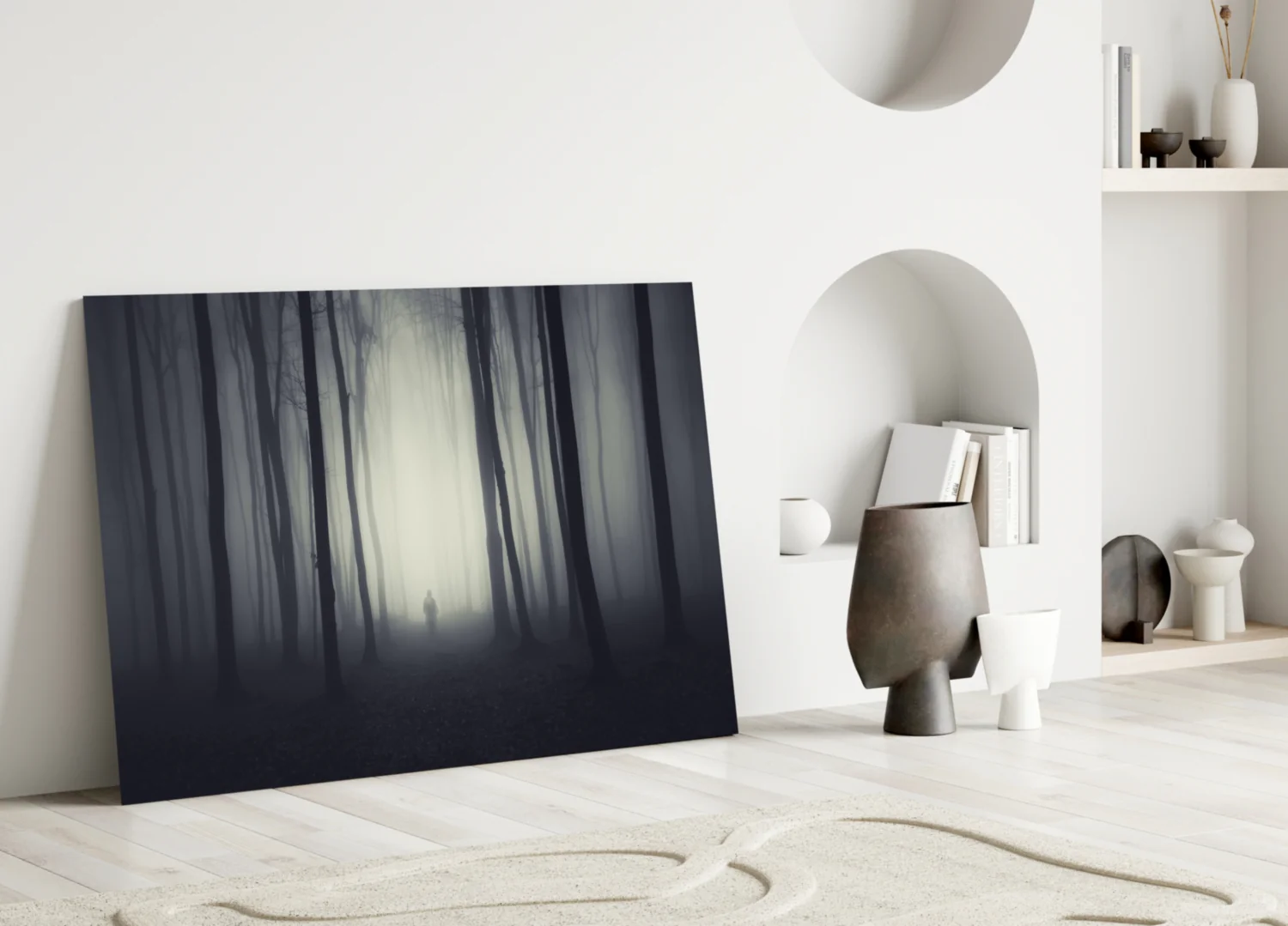 Foggy Forest Glass Wall Art - Image 3