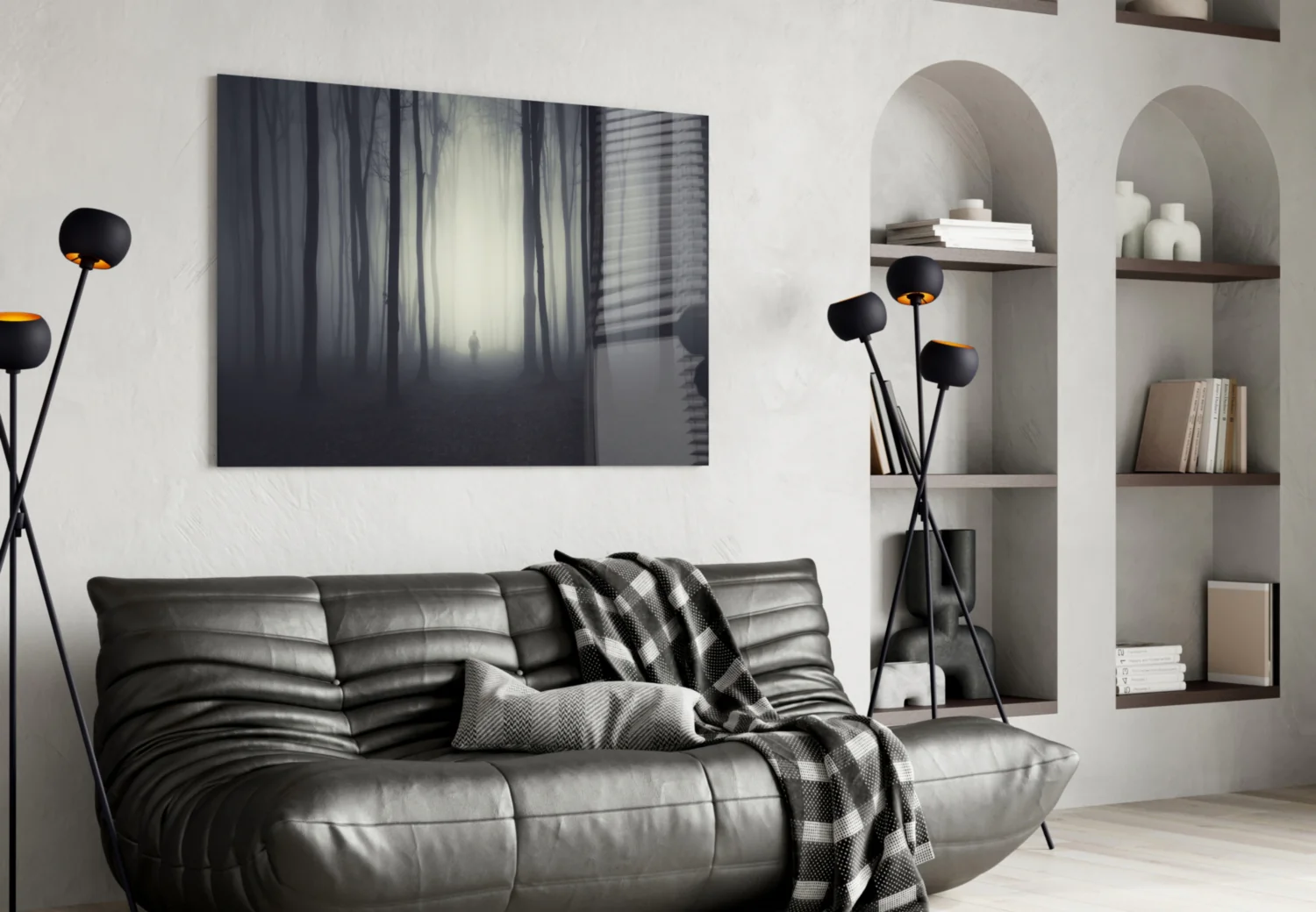 Foggy Forest Glass Wall Art - Image 4