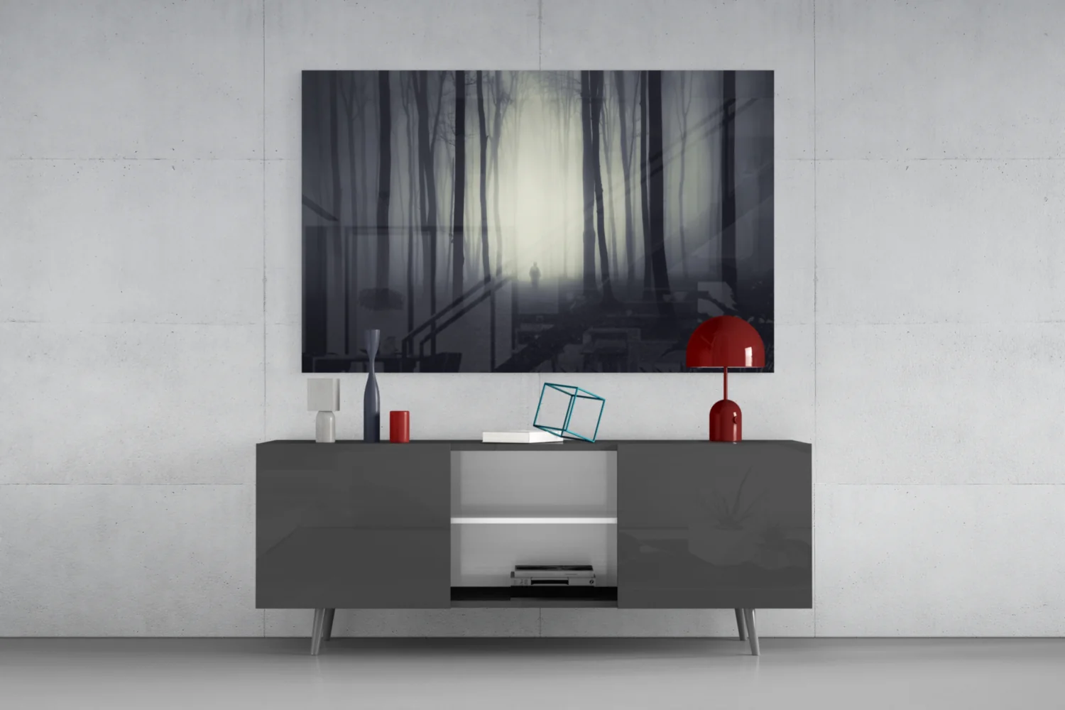 Foggy Forest Glass Wall Art - Image 8