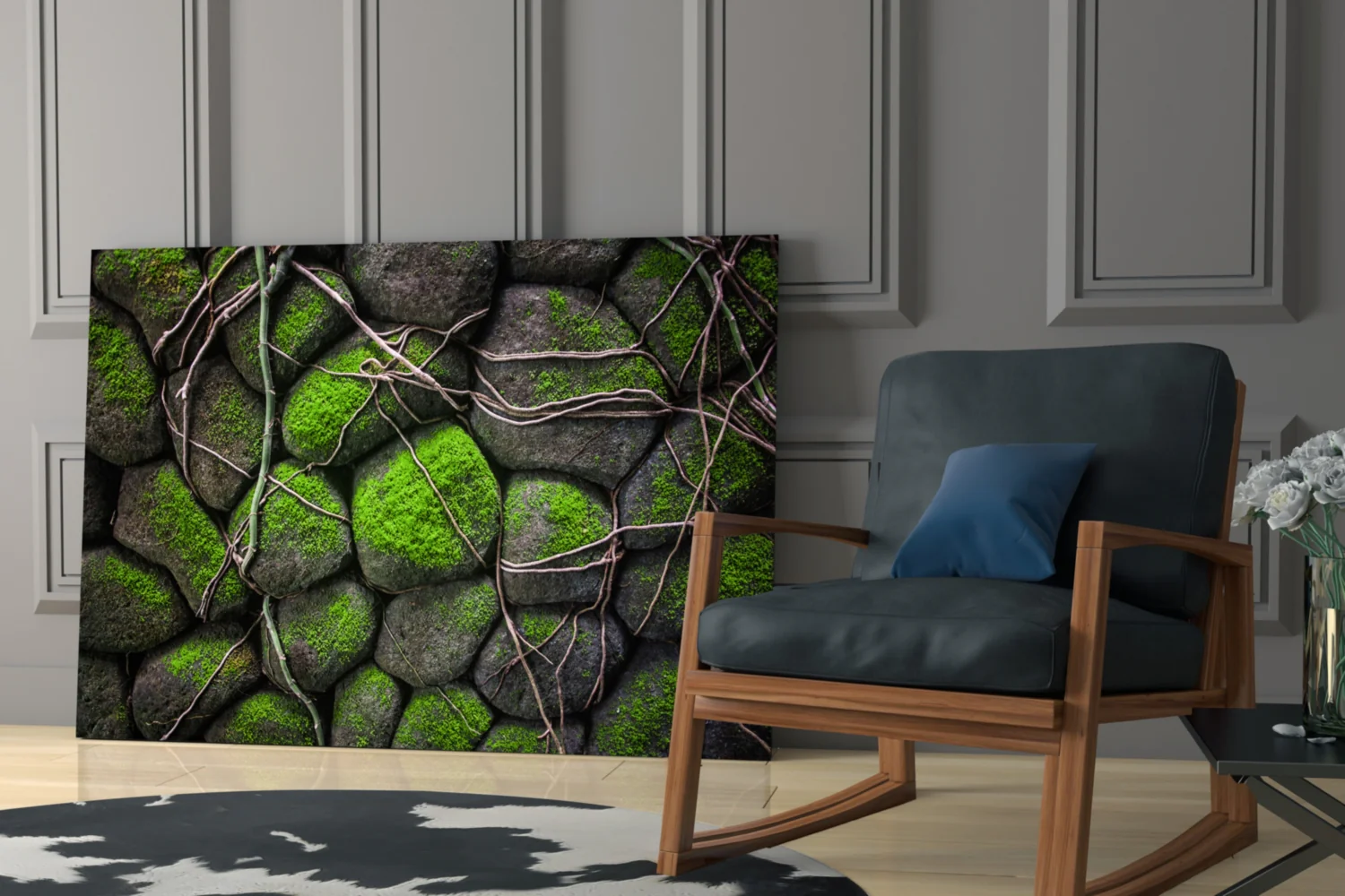 Mossy Stones Glass Wall Art - Image 6