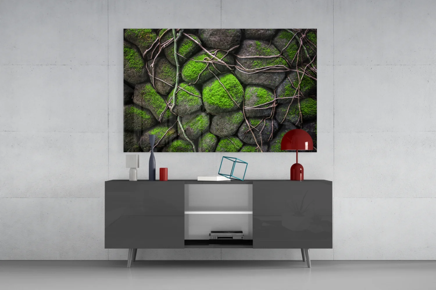 Mossy Stones Glass Wall Art - Image 8