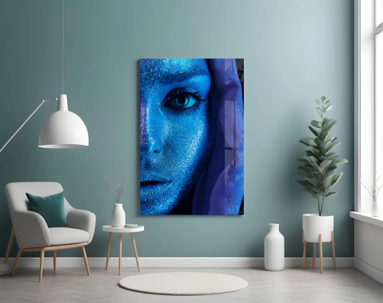Woman Portrait Glass Wall Art - Image 4