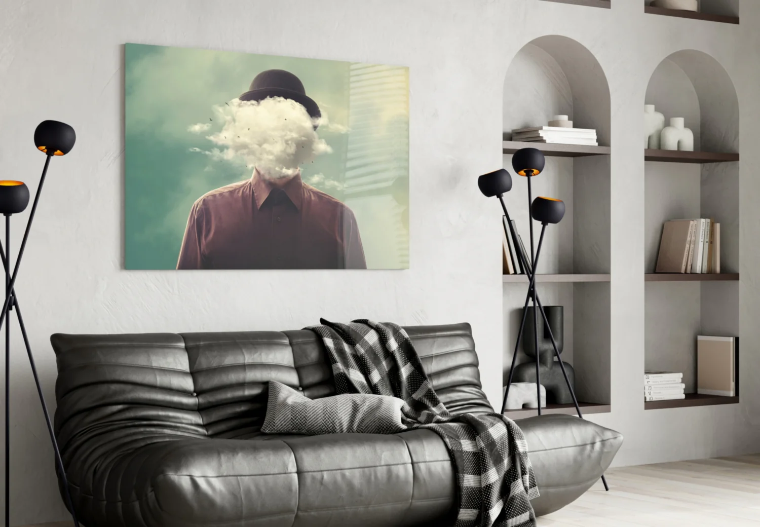 Cloud Man Glass Wall Art - Image 4
