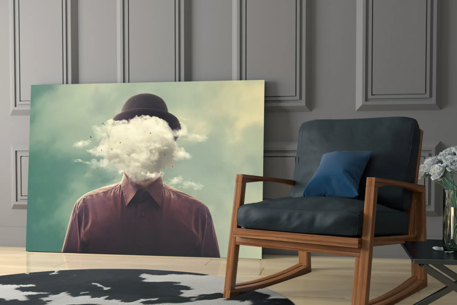 Cloud Man Glass Wall Art - Image 6