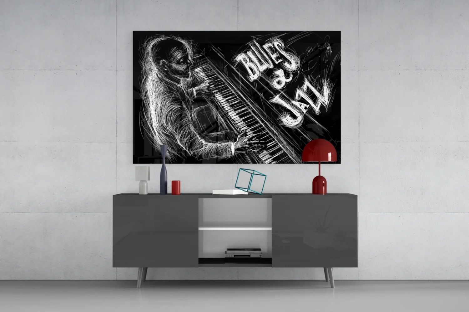 Jazz Blues Music Glass Wall Art - Image 8