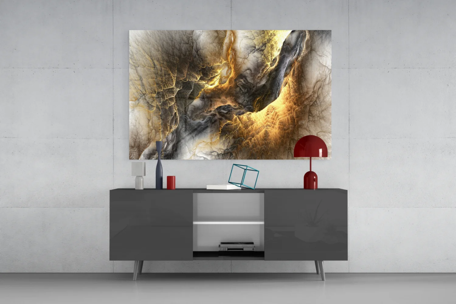 Golden Chaos Glass Wall Art - Image 8