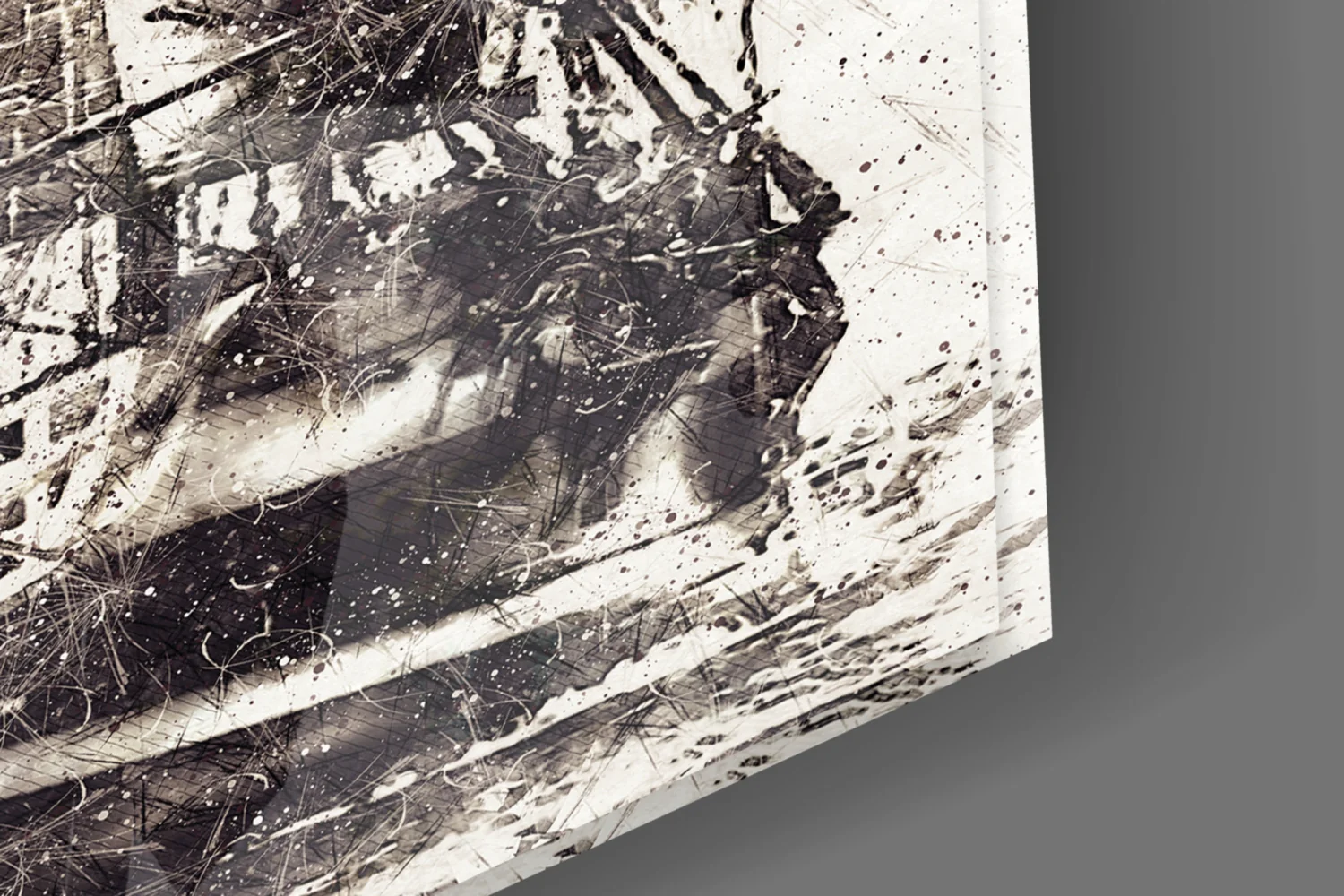 Ship Illustration Glass Wall Art - Image 7