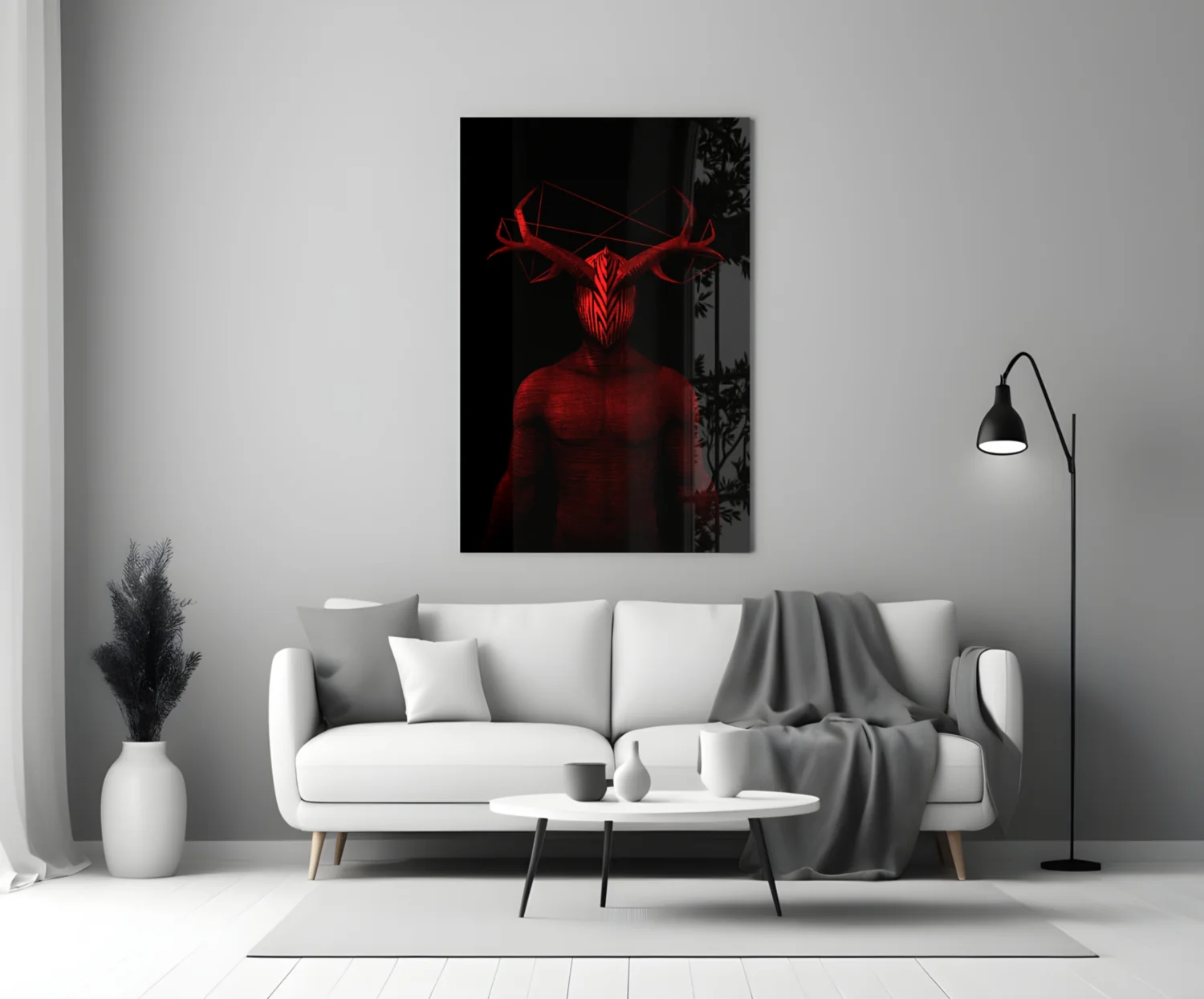 Donnie Red Glass Wall Art - Image 3
