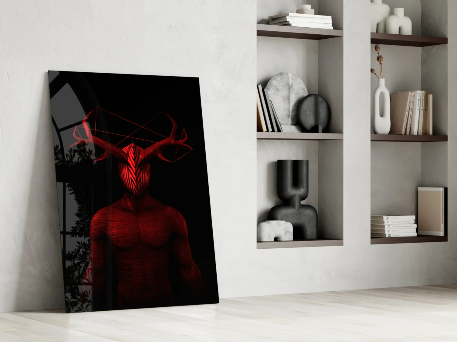 Donnie Red Glass Wall Art - Image 6