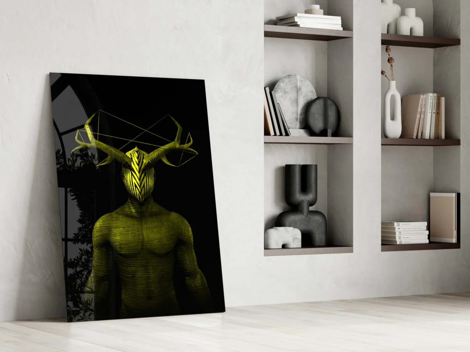 Donnie Yelow Glass Wall Art - Image 6