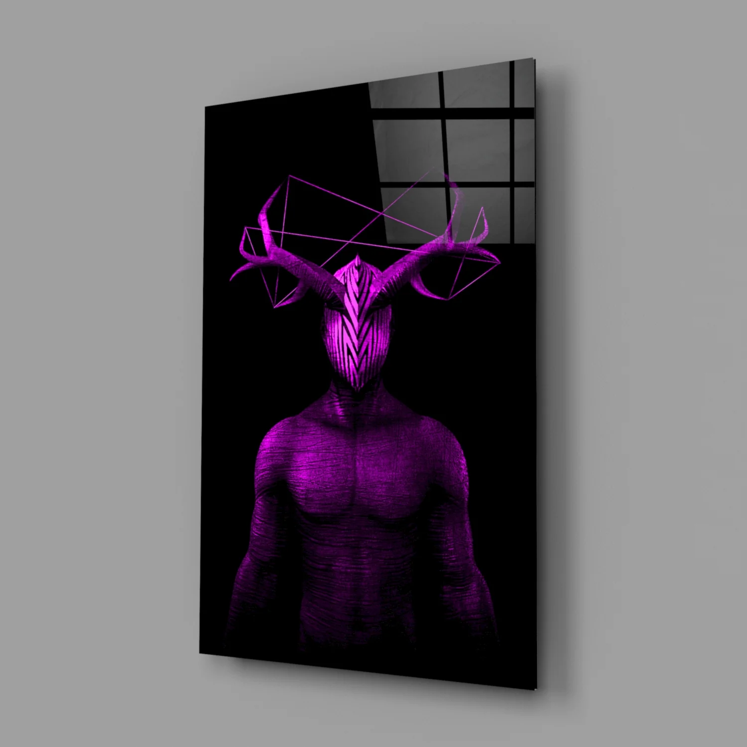 Donnie Purple Glass Wall Art - Image 2