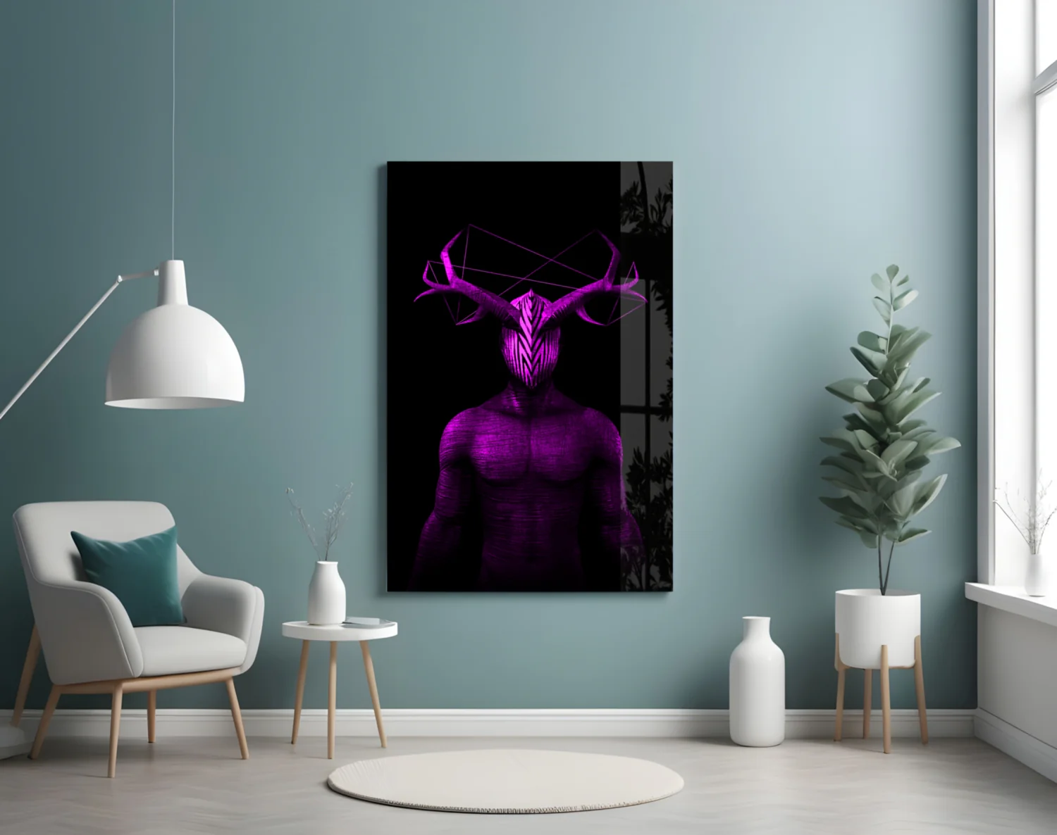 Donnie Purple Glass Wall Art - Image 4