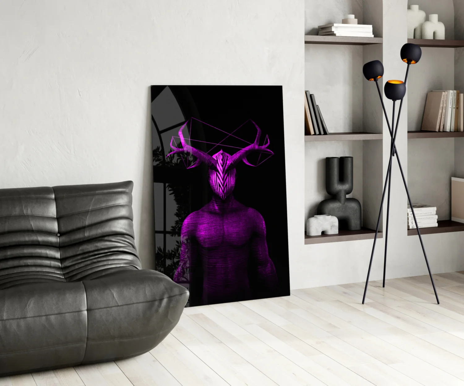 Donnie Purple Glass Wall Art - Image 5