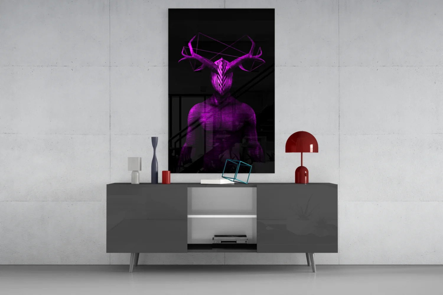 Donnie Purple Glass Wall Art - Image 8