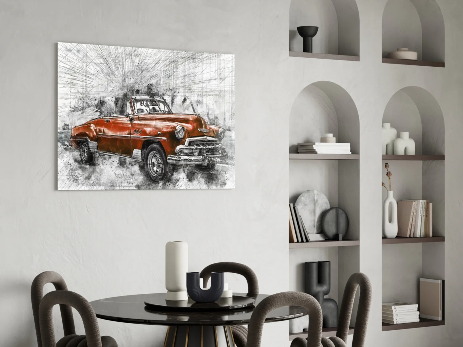 Red Chevrolet Glass Wall Art - Image 5