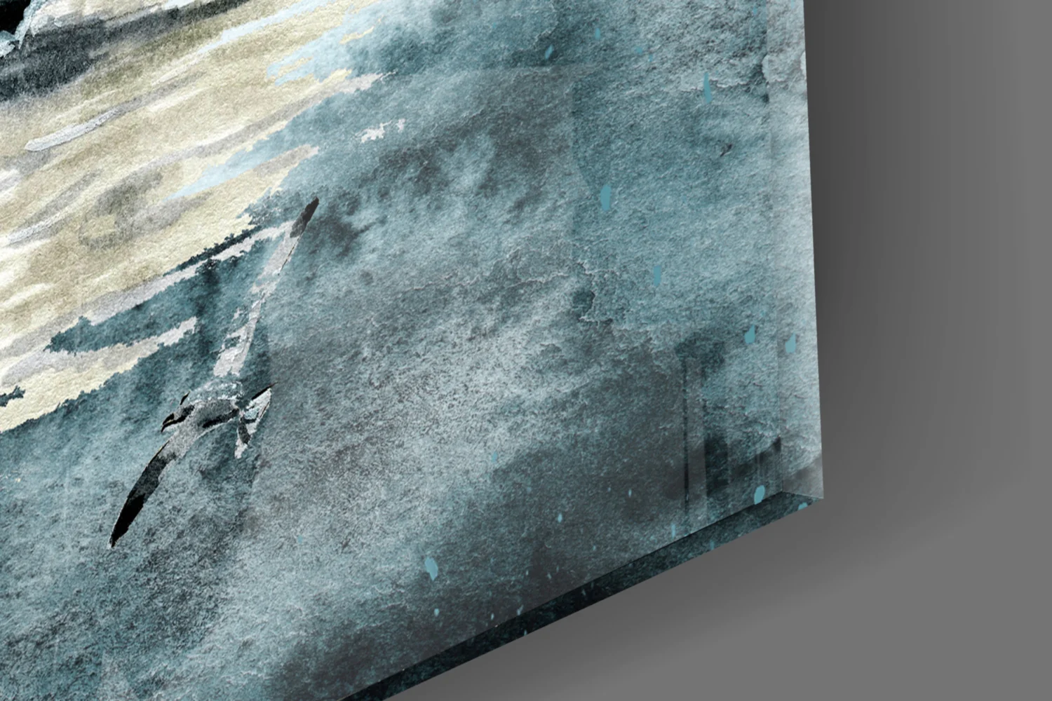 Steamer Turquoise Glass Wall Art - Image 7