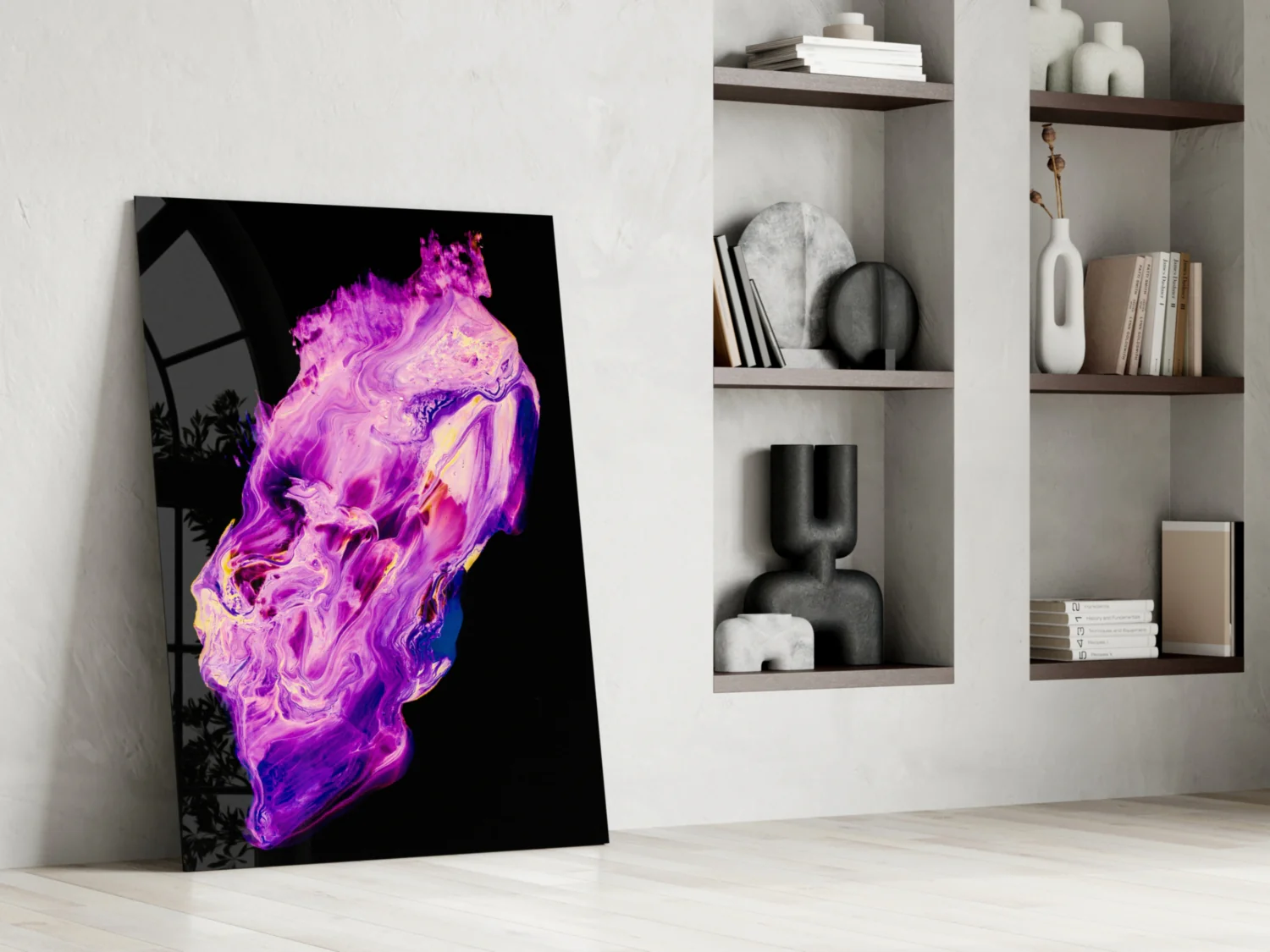 Abstract Purple Glass Wall Art - Image 6