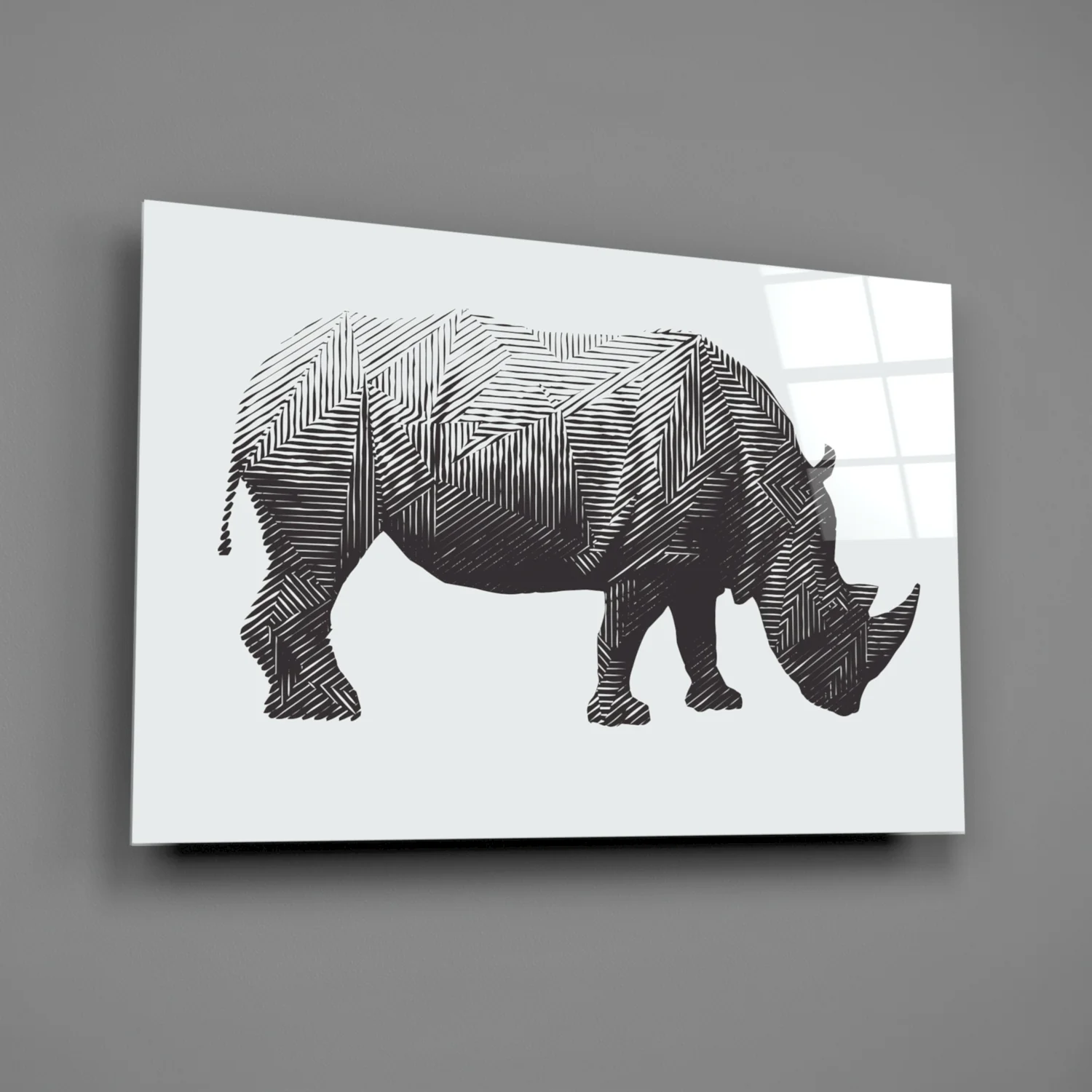 Rhino Glass Wall Art - Image 2