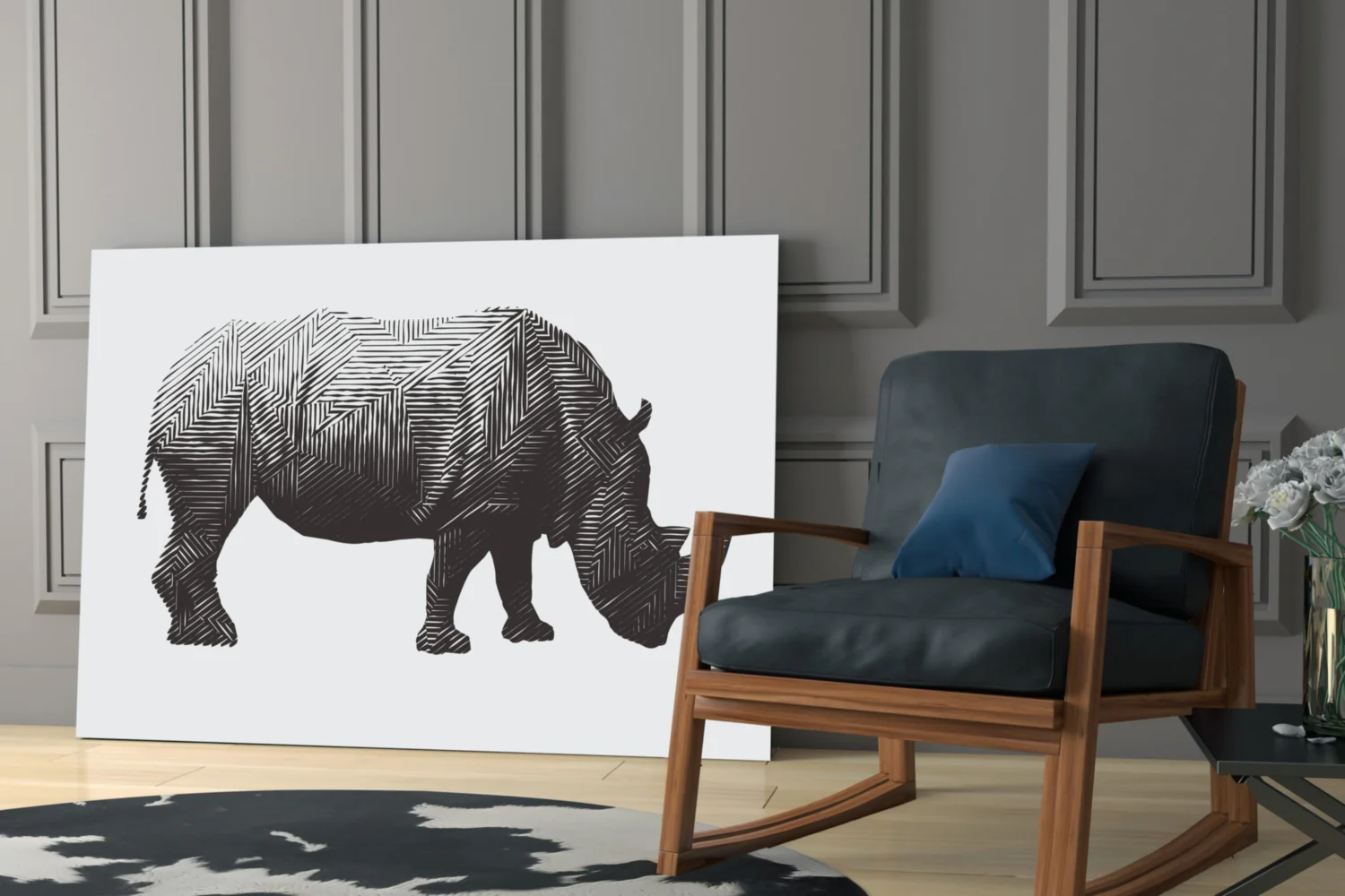 Rhino Glass Wall Art - Image 6