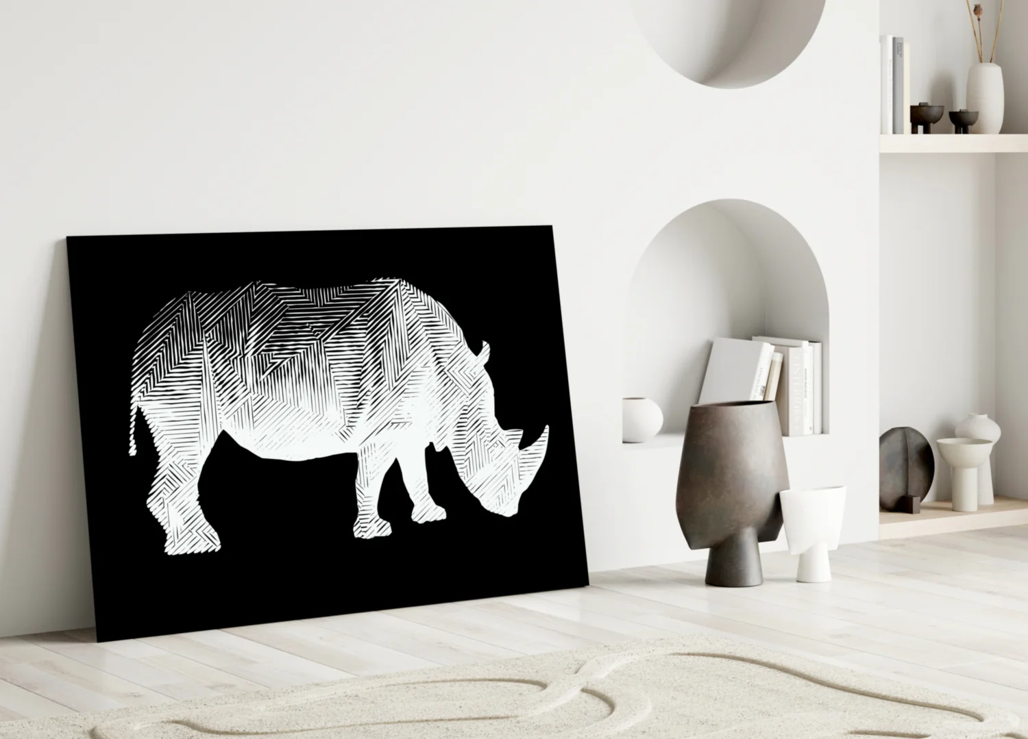 Rhino Glass Wall Art - Image 3