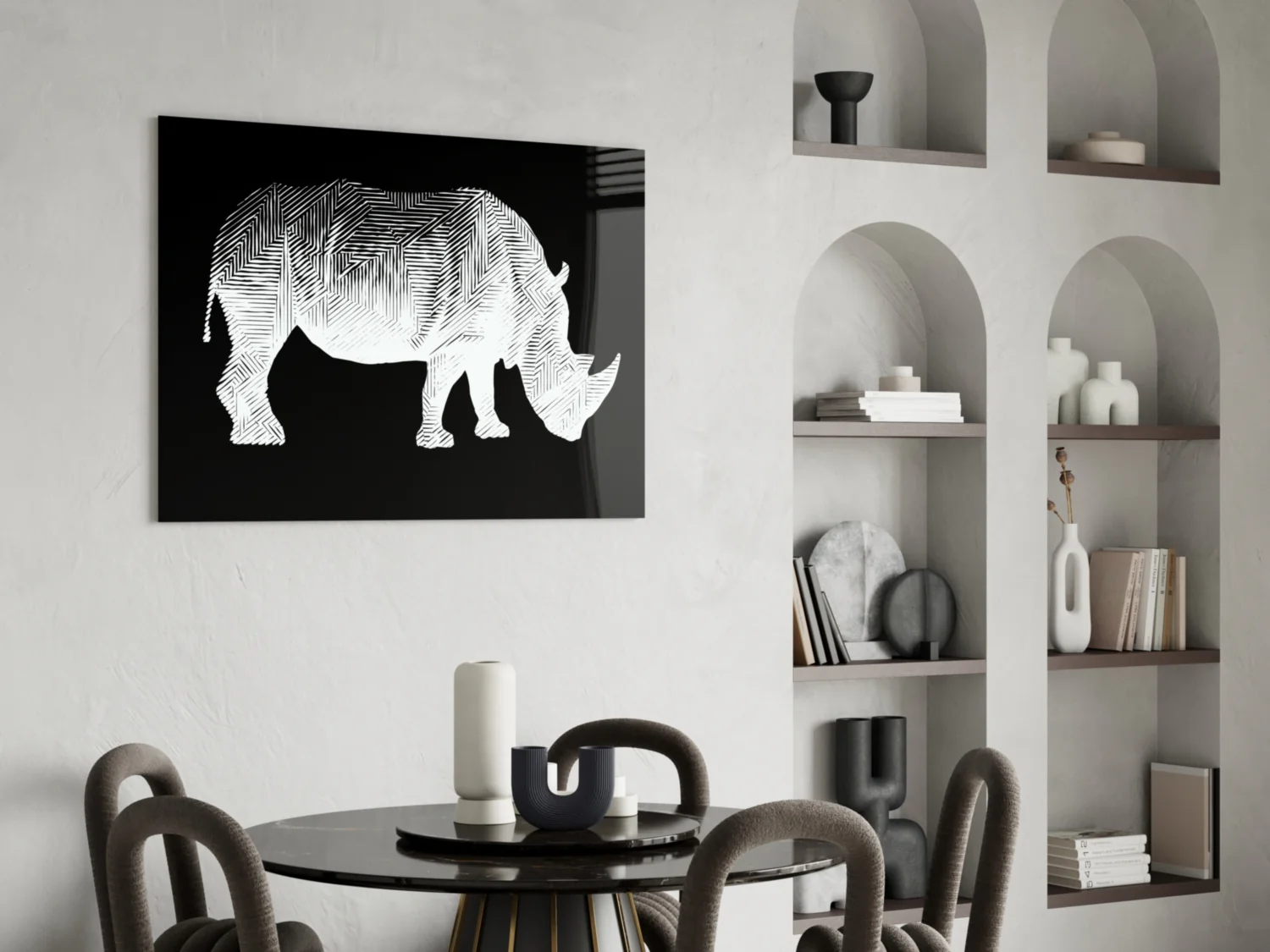 Rhino Glass Wall Art - Image 5