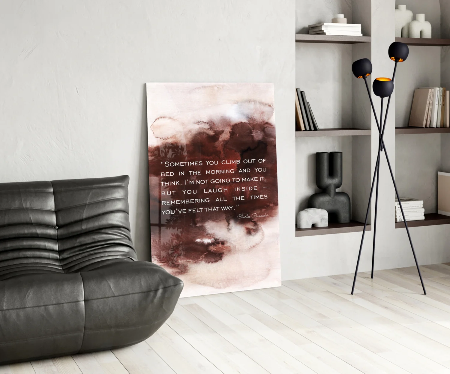 Bukowski Quotes Glass Wall Art - Image 5