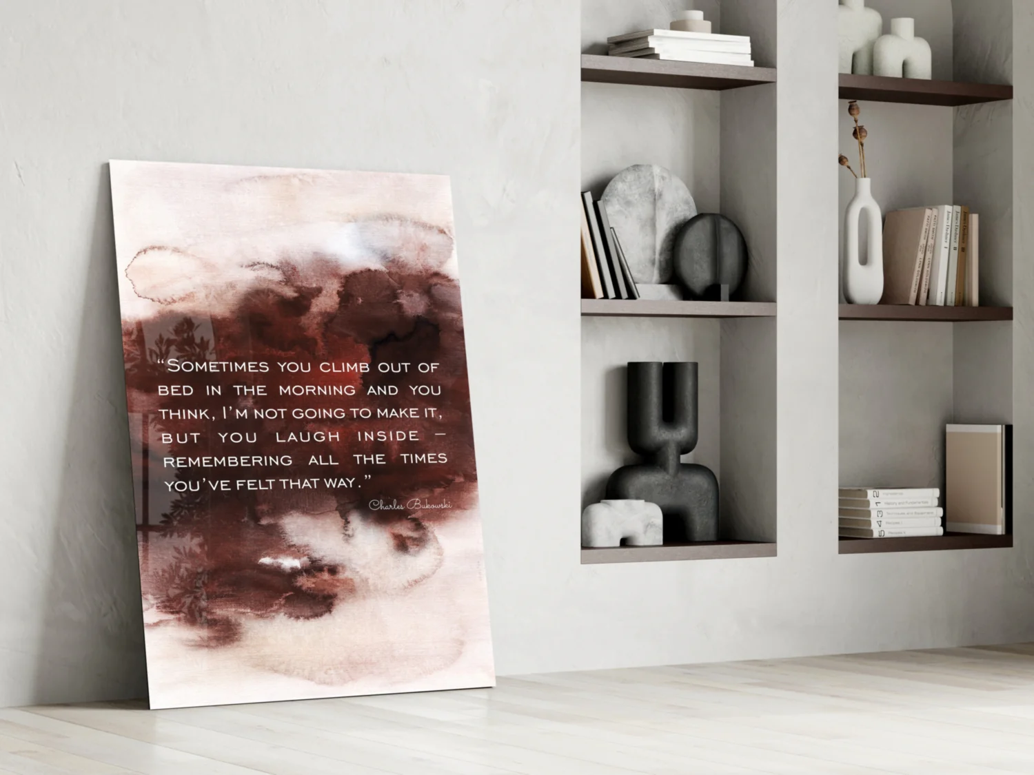 Bukowski Quotes Glass Wall Art - Image 6