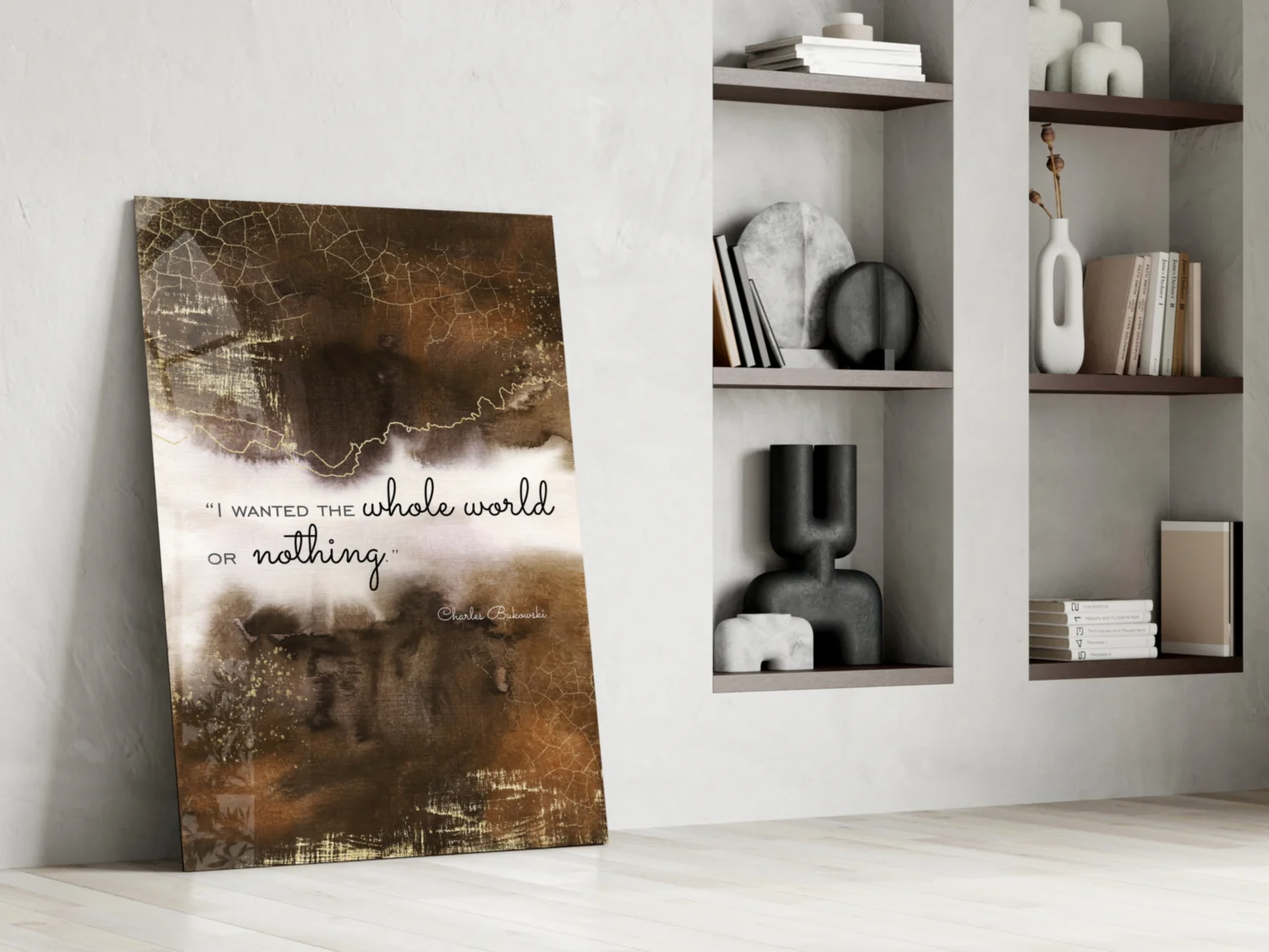 Bukowski Quotes Glass Wall Art - Image 6