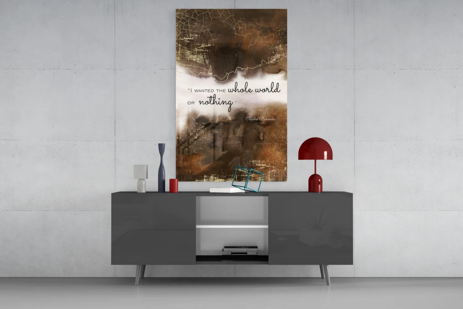 Bukowski Quotes Glass Wall Art - Image 8