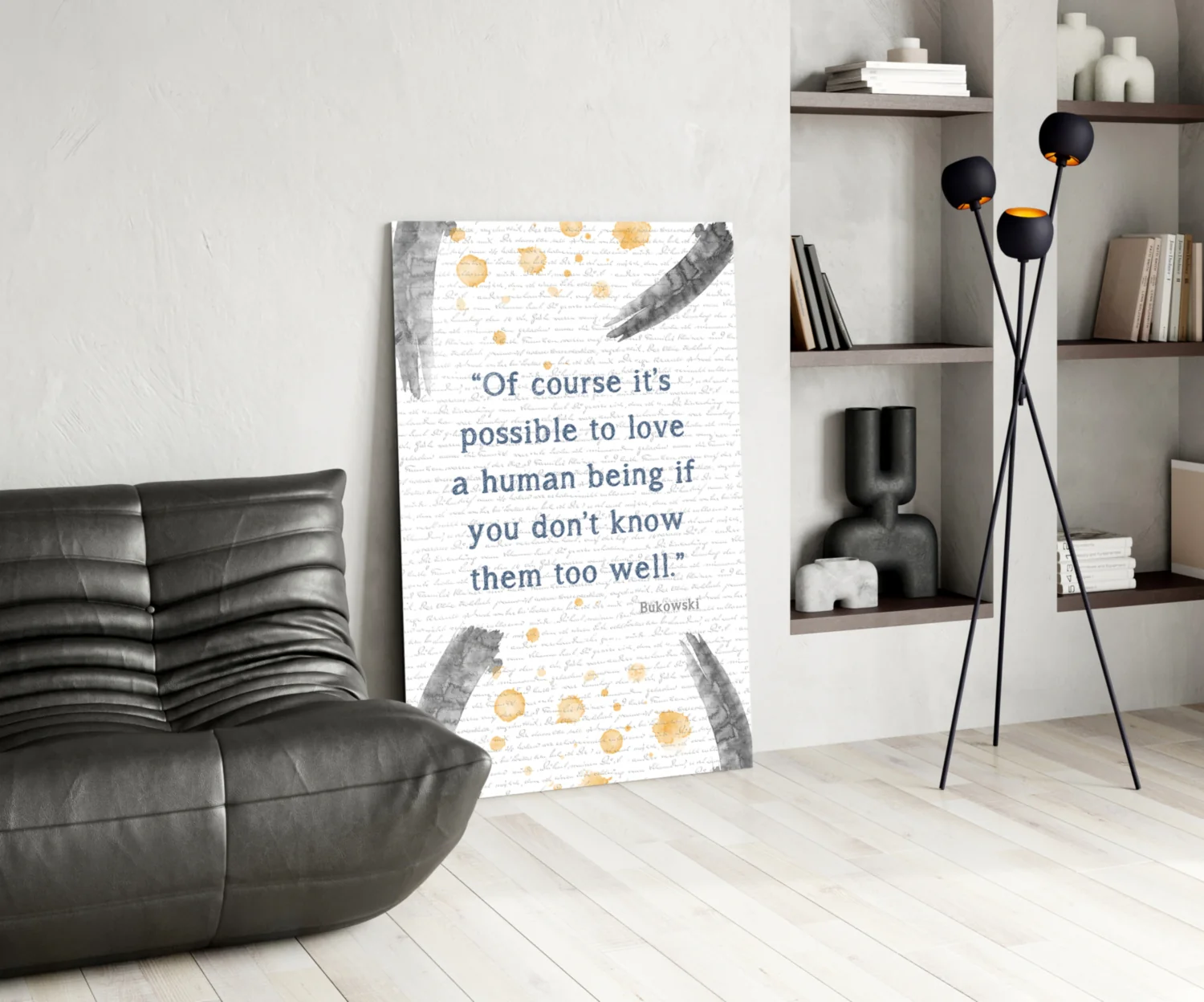 Bukowski Quotes Glass Wall Art - Image 5