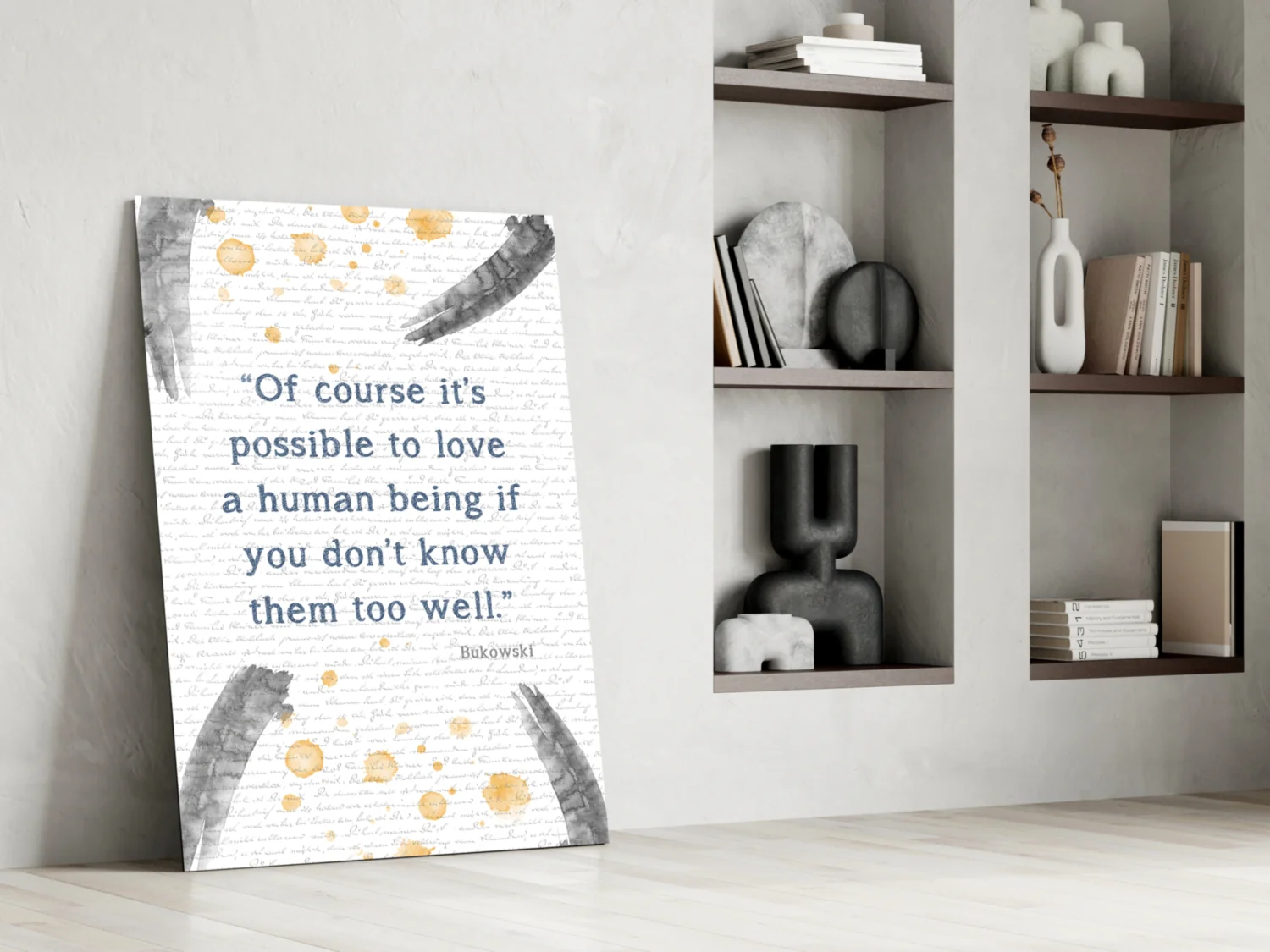 Bukowski Quotes Glass Wall Art - Image 6