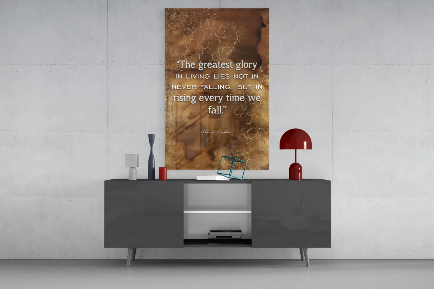Mandela Quotes Glass Wall Art - Image 8