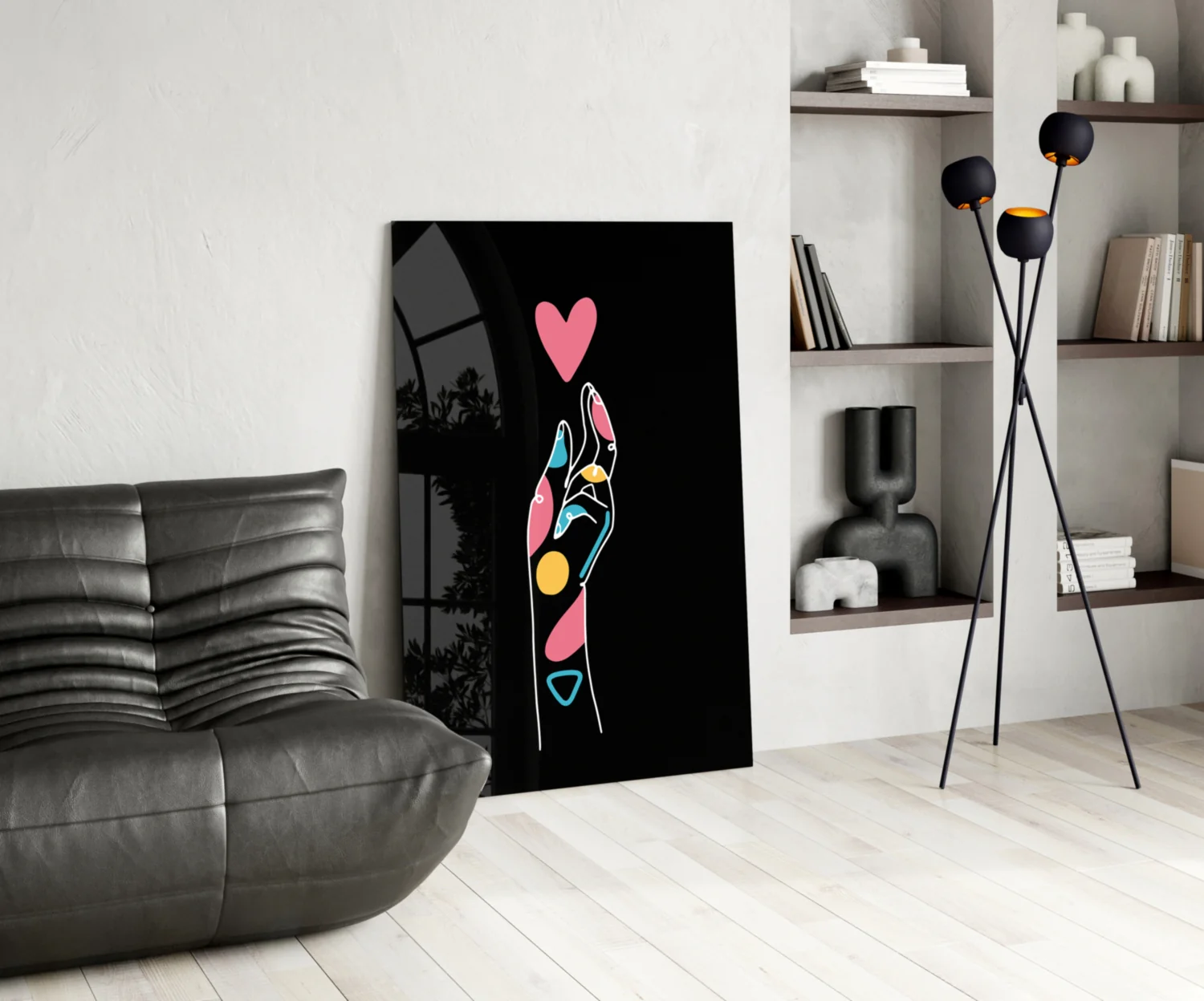 Abstract Colorful Hand Glass Wall Art - Image 5