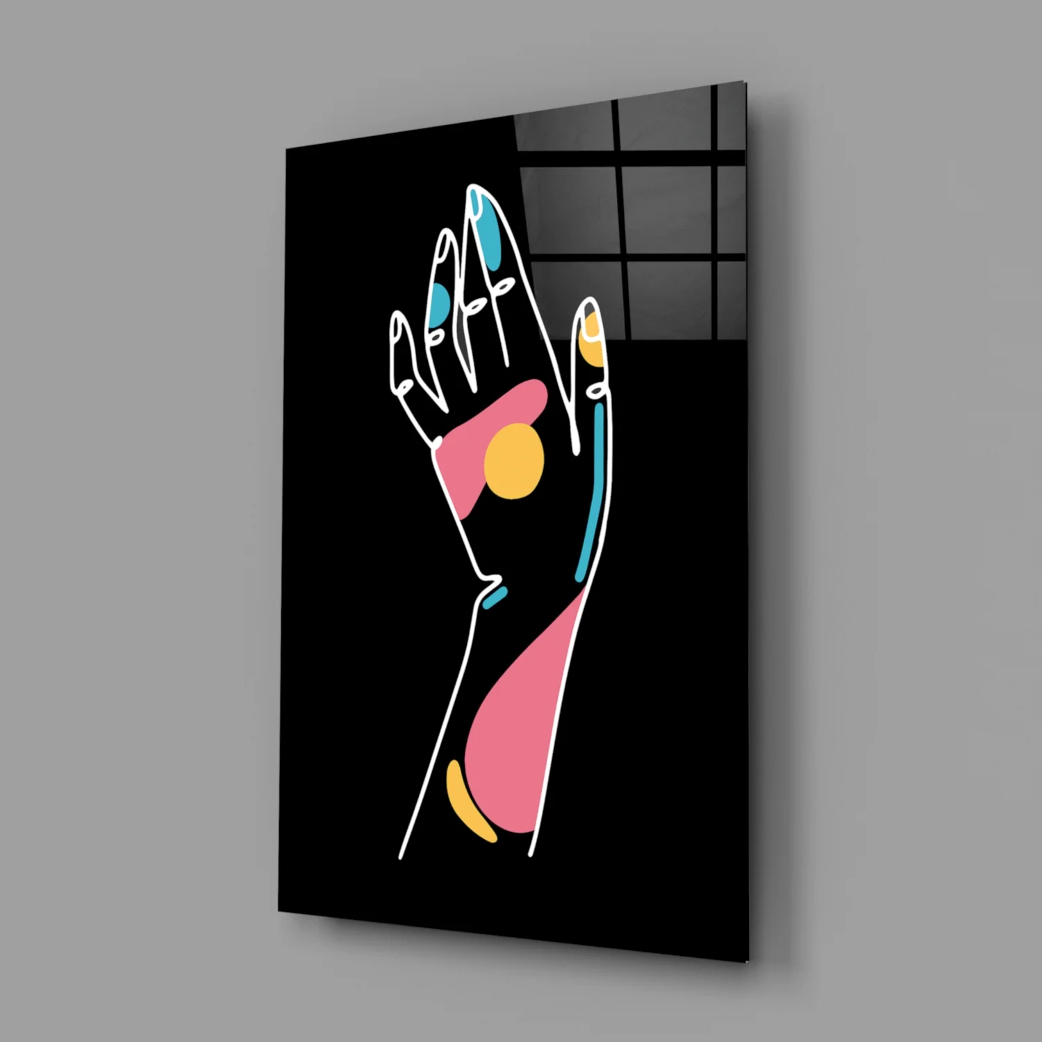 Abstract Colorful Hand Glass Wall Art - Image 2