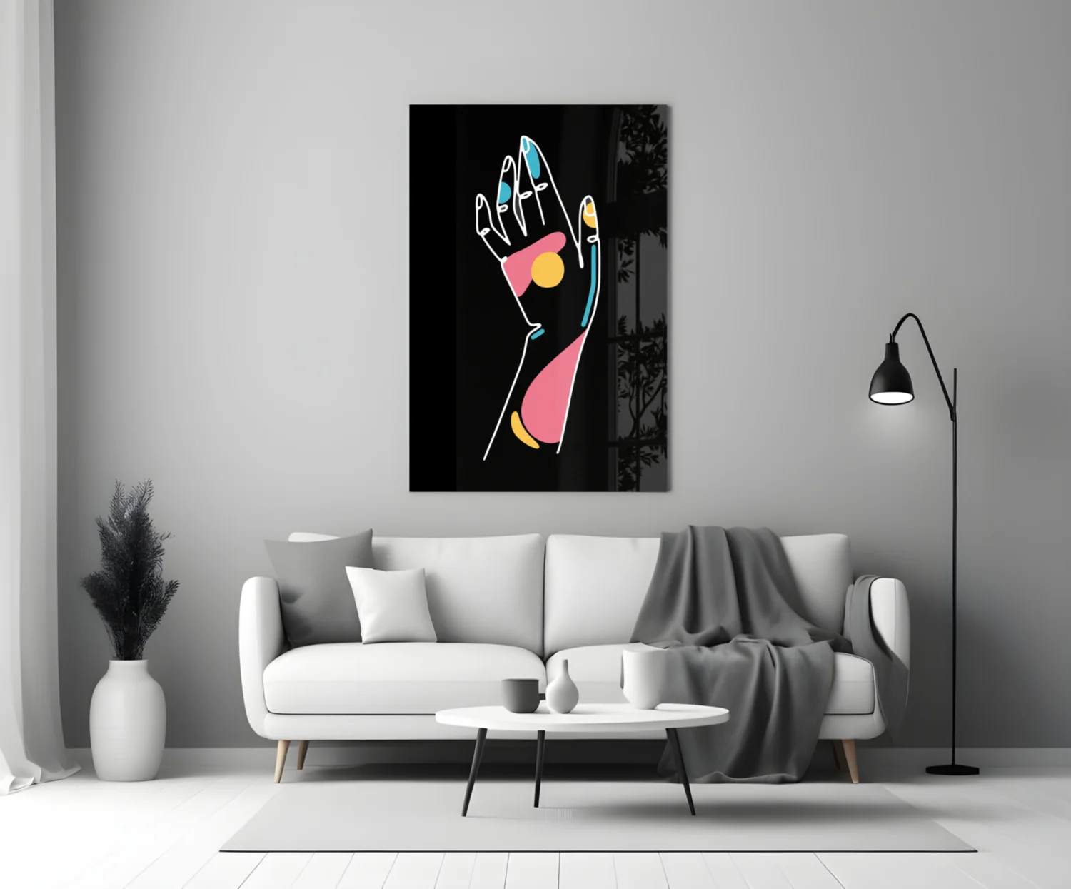 Abstract Colorful Hand Glass Wall Art - Image 3