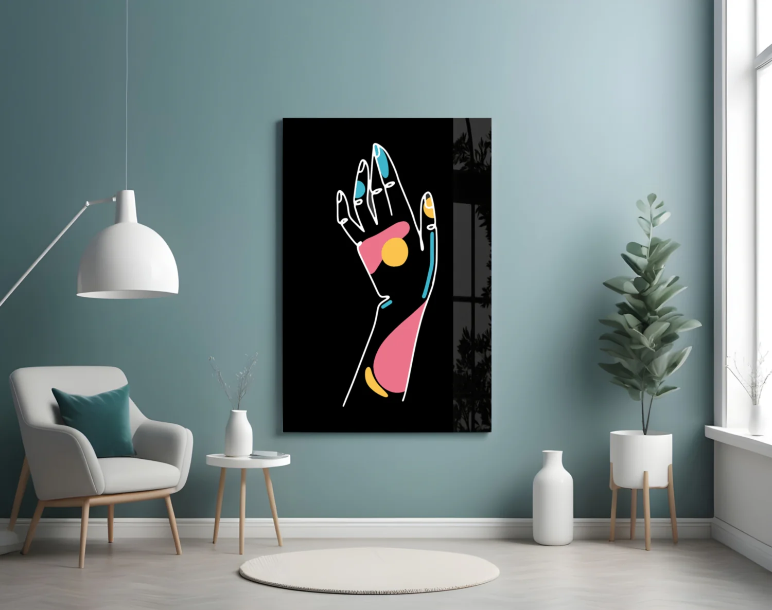 Abstract Colorful Hand Glass Wall Art - Image 4
