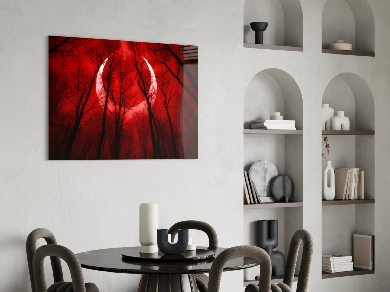 Red Sky Glass Wall Art - Image 5