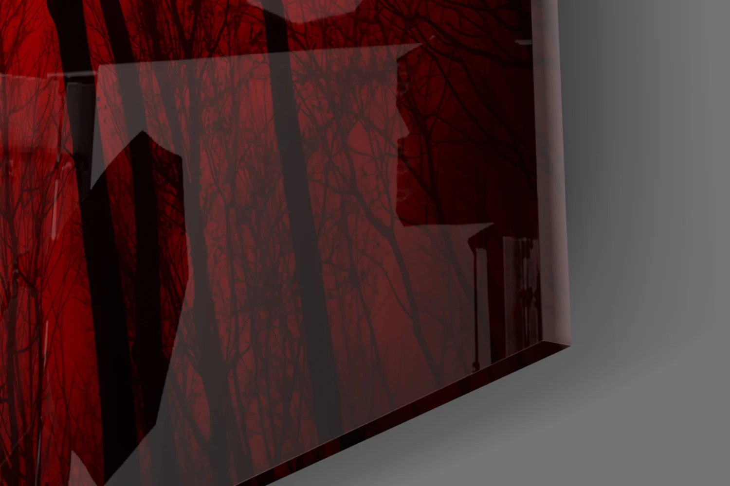 Red Sky Glass Wall Art - Image 7