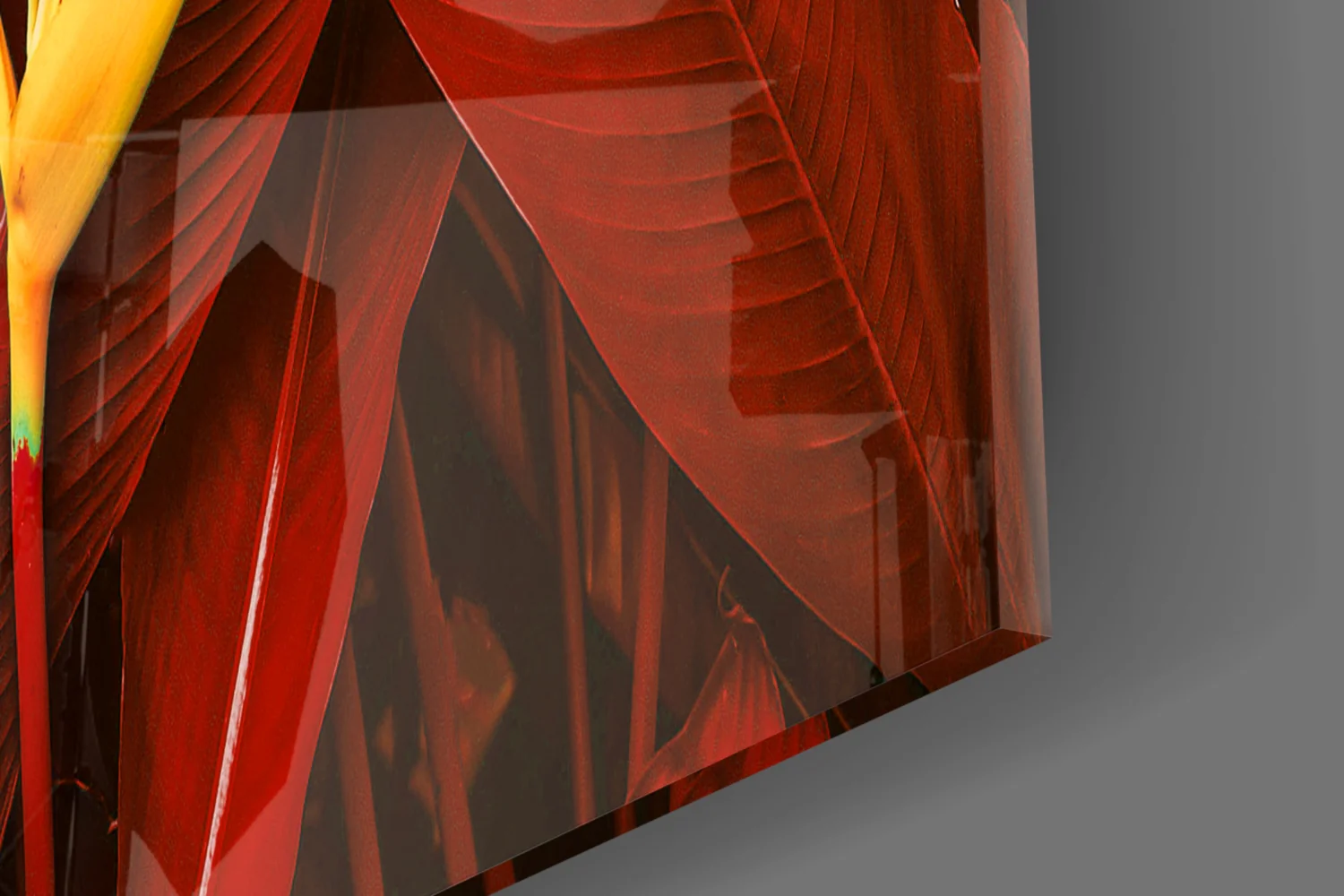 Red Leaves Glass Wall Art - Image 7