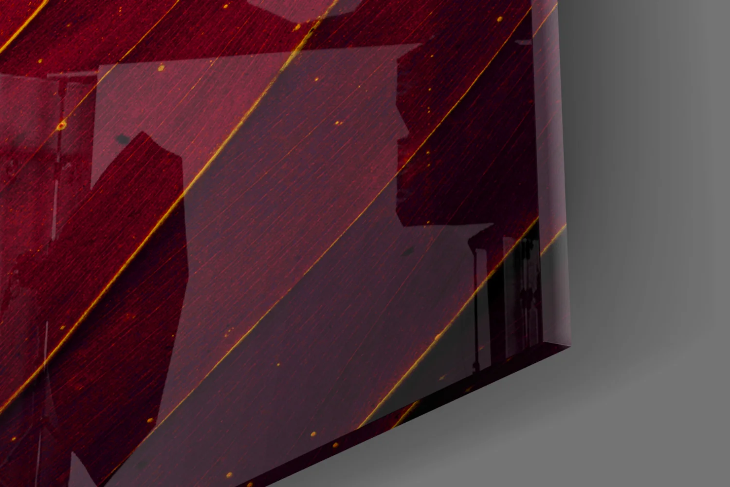 Red Leaf Glass Wall Art - Image 7