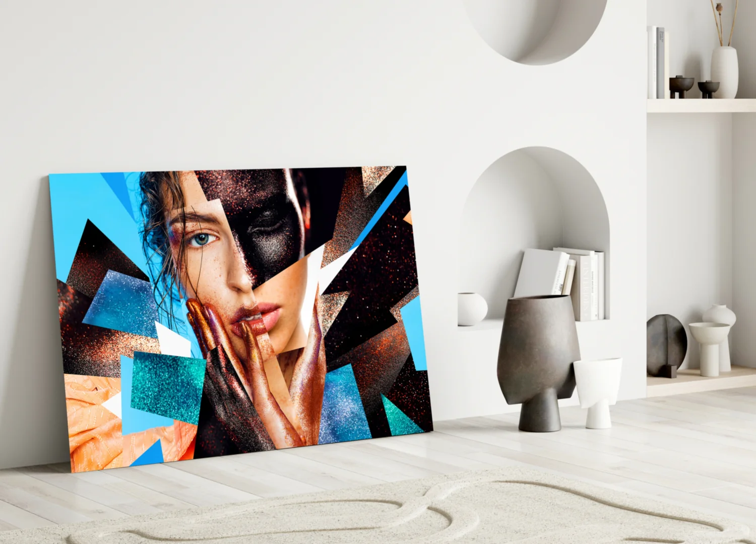 Effect Woman Glass Wall Art - Image 3